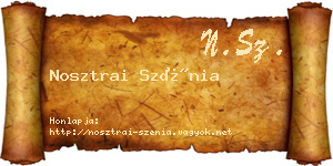 Nosztrai Szénia névjegykártya